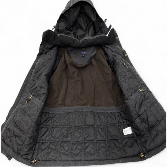Land's End Men's Jacket Removable Hood Insulated Gray Winter Coat Parka Large - Picture 13 of 13